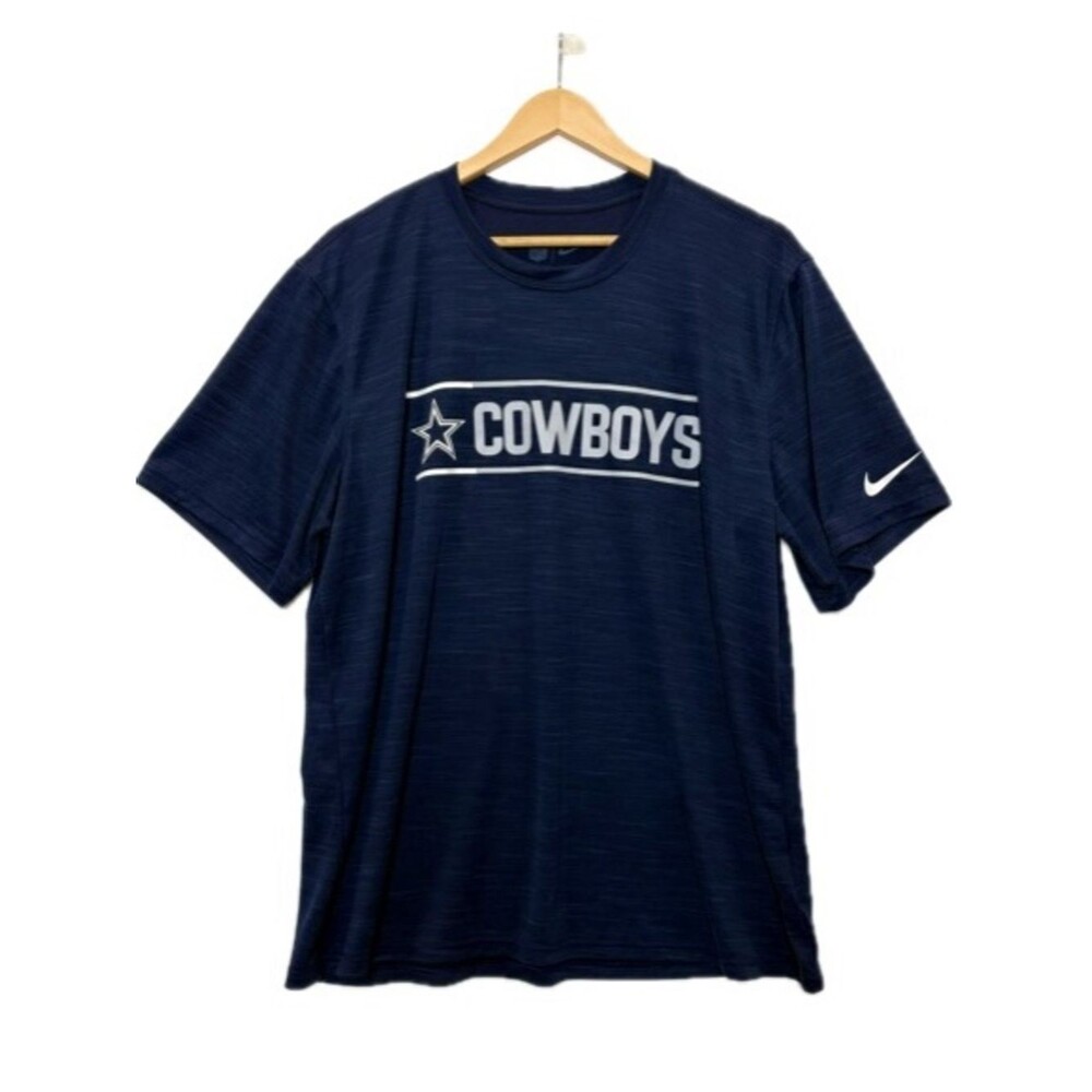 Cowboys Nike Dri-Fit Graphic Tee Mens Size Large Navy Short Sleeve Crewneck